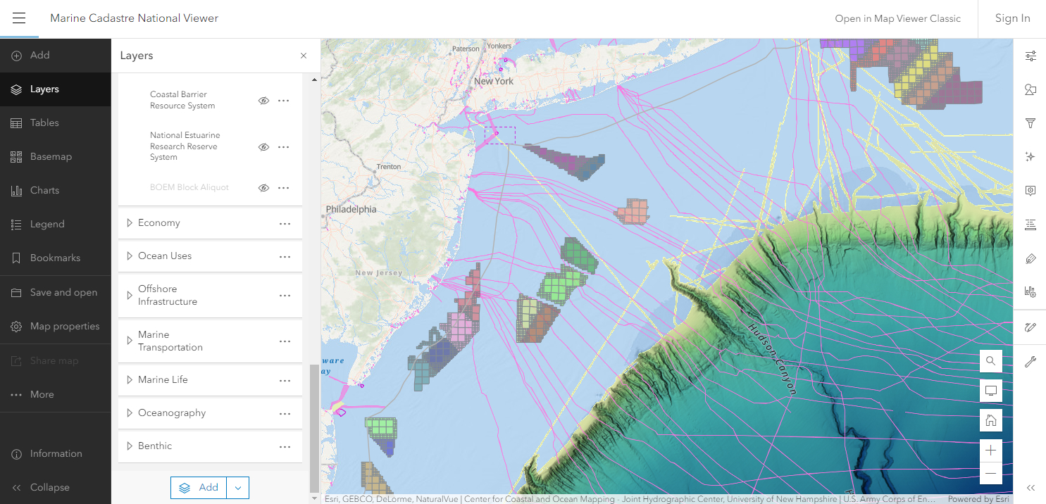 Thumbnail of the Marine Cadastre National Viewer